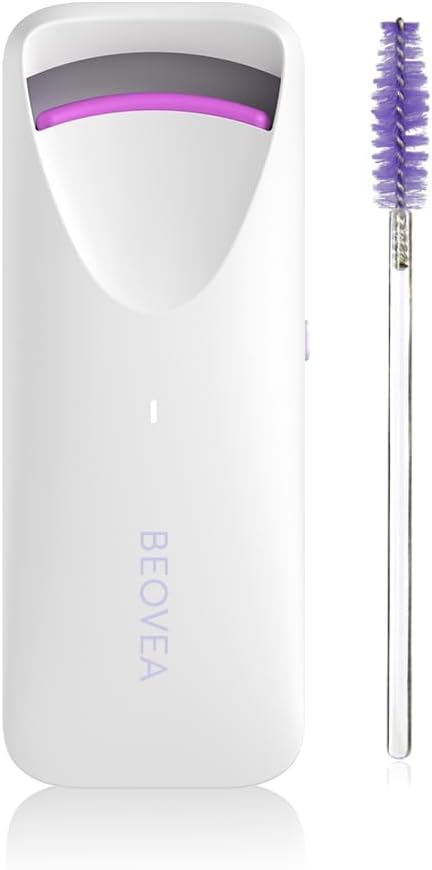 Heated Eyelash Curler - Travel-Friendly Electric Curler with Heat Sensitive Silicone Pad | Fast Heat-Up in 8 Seconds, Rechargeable Mini Size