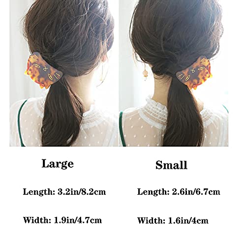 Yusier 2-Pack Cat Claw Hair Clips for Women & Girls - Tortoiseshell Design