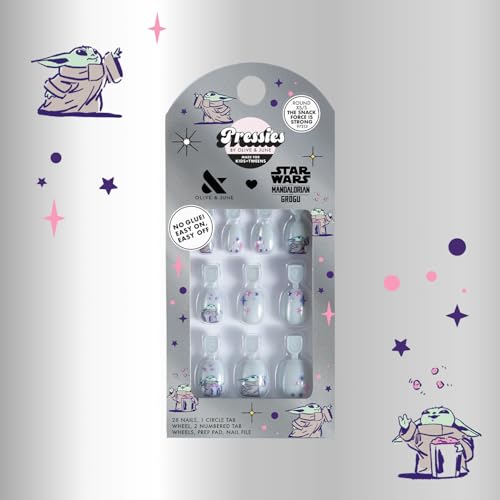 Olive & June Kids Pressies Press-On Nails - The Snack Force is Strong, Easy No-Glu Manicure for Tweens
