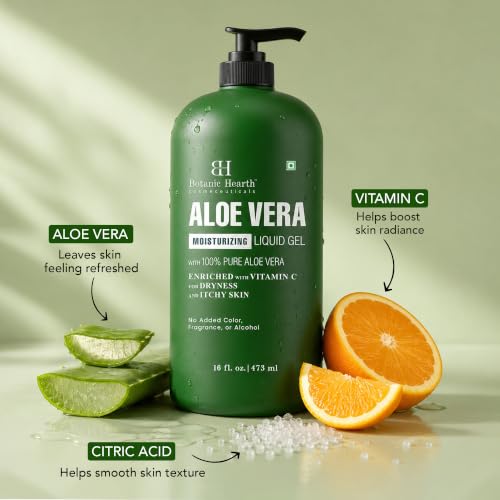 Botanic Hearth Aloe Vera Gel - 16 Fl Oz for Dry & Itchy Skin