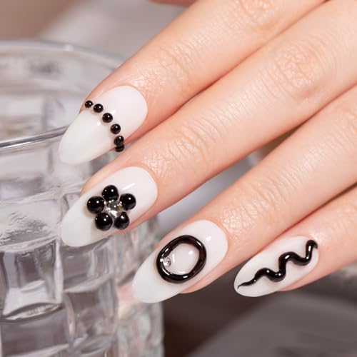 MAYCHAO 3D Sculpting Gel Nail Art - 15ml Black Rhinestone Glue