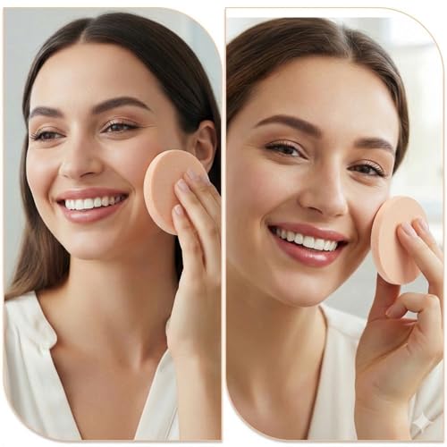 Nogeqi 4-Pack Flat Makeup Sponges for Flawless Foundation Application