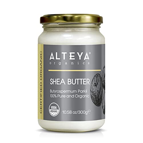 Alteya Organics USDA Organic Shea Butter - 100% Pure Moisturizer (300g)