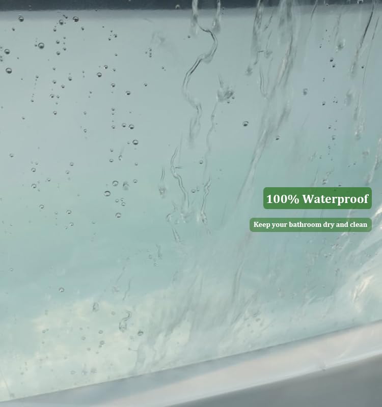 Extra Long Shower Curtain Liner 72x82 Inch - Clear PEVA Waterproof with 6 Magnets