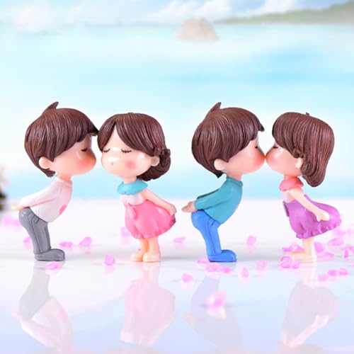 Miniature Couple Lover Figurines - 8pcs Boy & Girl Cake Toppers