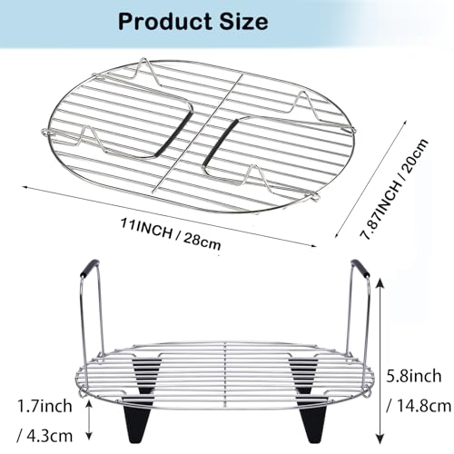 Ninja Foodi Steam and Roast Rack - Stainless Steel with Silicone Feet