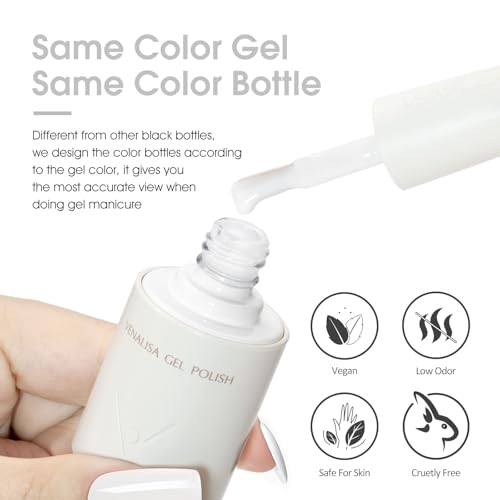 VENALISA Milky White Gel Nail Polish – 10ml Soak Off UV Gel
