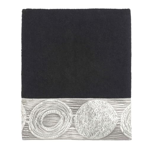 Avanti Linens Galaxy Black Hand Towel - 100% Cotton, Jacquard Design