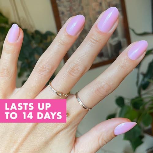 Olive & June Instant Mani Press-On Nails | Iridescent Pink, Oval, Medium