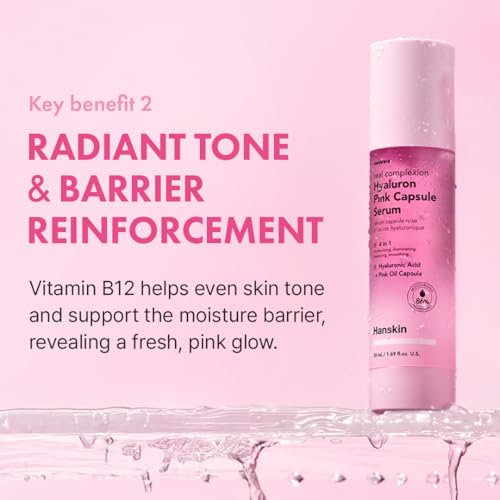 Hanskin Hyaluron Pink Capsule Serum for Deep Hydration & Glass Skin Glow