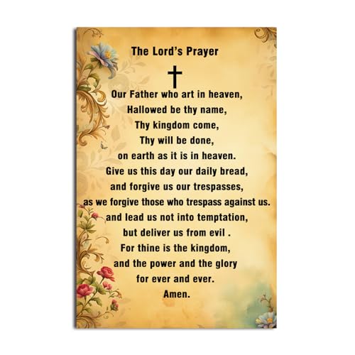 The Lord’s Prayer Wall Art - Inspirational Christian Decor 16x12