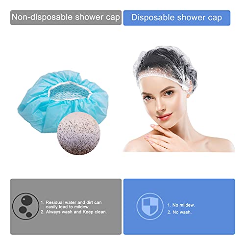 Ceizioes 150 Pack Disposable Waterproof Shower Caps for Women Kids & Salon Use