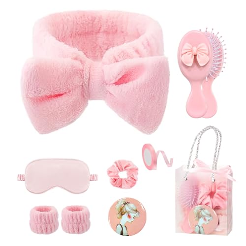 Pink Spa Sleepover Party Supplies Set for Girls - 9 Pcs