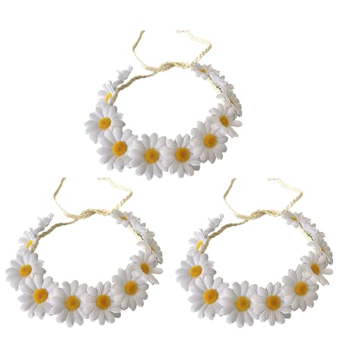 Women Sunflower Headbands Set - Boho Floral Hair Accessories for Weddings & Festivals