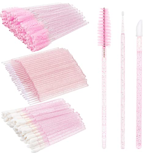 200 Pcs Disposable Eyelash Extension Supplies Kit - Spoolies & Brushes
