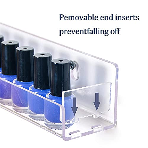 Coward 15" Acrylic Nail Polish Organizer Rack - Set of 6 for 90 Bottles