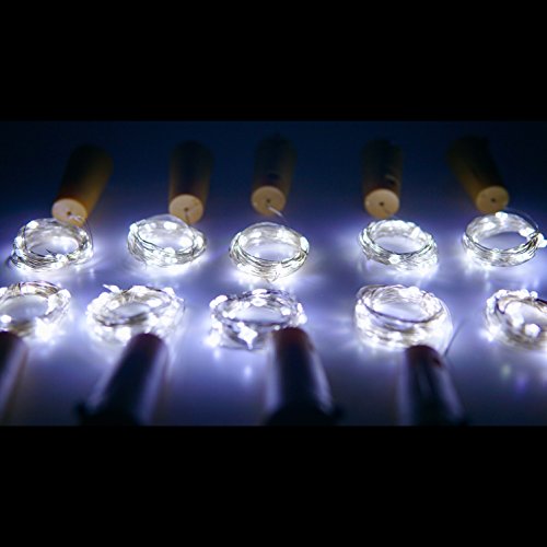 20 LED Wine Bottle Cork Lights - 10 Pack Mini Fairy String Lights