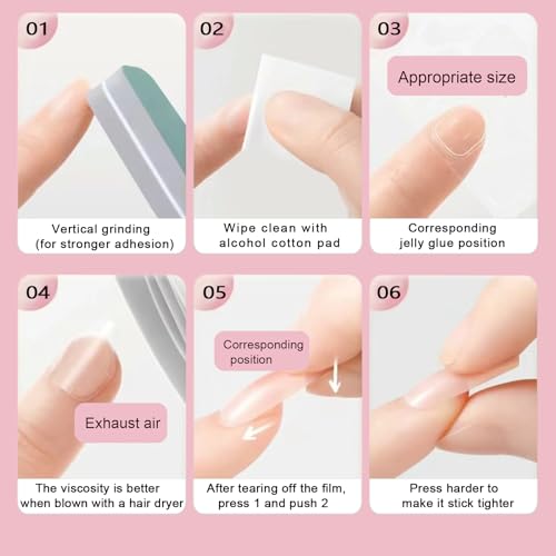 24 Pcs French Tip Press-On Toenails - Glossy Glitter Short Square