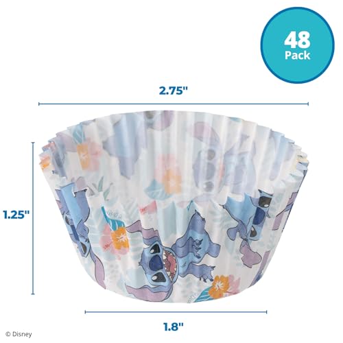 Disney Stitch Cupcake Liners - 48 Greaseproof Baking Cups, 1.8"