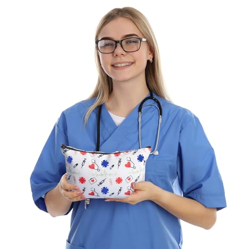 Reginary 6 Pcs Nurse Cosmetic Bag Set - Vivid Patterns Makeup Pouches