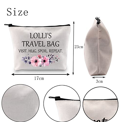 POFULL Lolli’s Travel Bag - Canvas Cosmetic Pouch for Travel