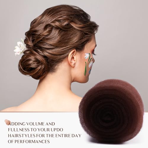 YGQQOY Dark Brown Hair Sponge Updo Hair Filler & Volume Bun Maker Kit