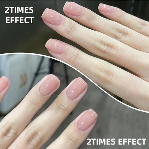 Ice Transparent Nude Gel Nail Polish - 15ml High Gloss Finish
