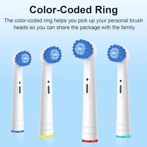 Swistarhan White 16 Pack Replacement Toothbrush Heads for Oral B Sensitive Gums