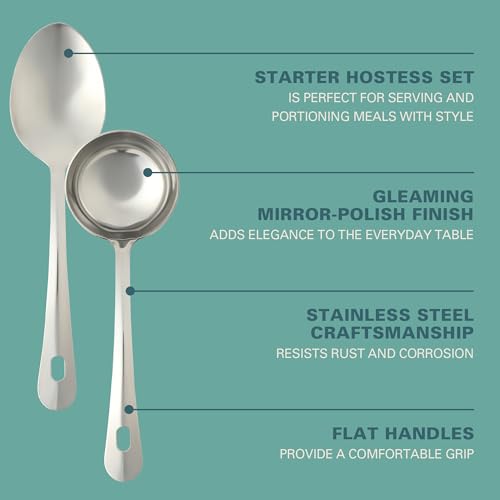 Gibson Home Landsworth 5-Piece Stainless Steel Serving Utensil Set
