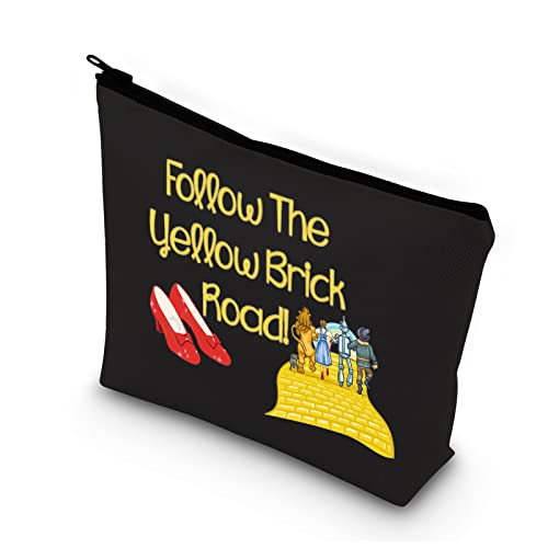 Follow The Yellow Brick Road Makeup Bag - Movie Inspired Cosmetic Pouch