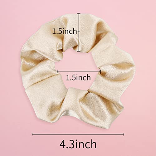 12-Pack Sage Green Satin Bridesmaid Scrunchies - Wedding Party Favors