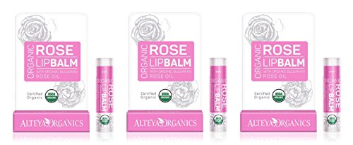 Alteya Organic 3-Pack Rose Lip Balm | Hydrating & Nourishing