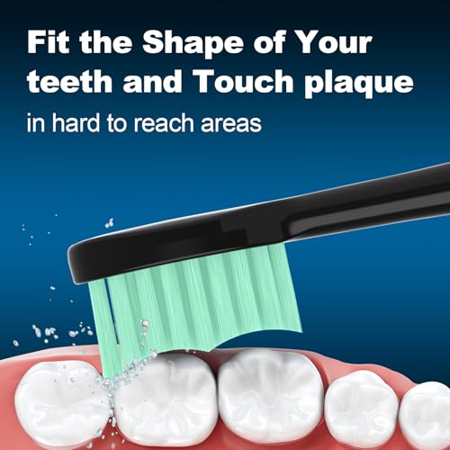 ZIYAJIA Replacement Toothbrush Heads for AquaSonic Black Series 10 Pack
