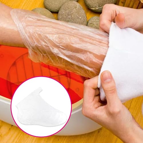 200 Disposable Paraffin Wax Liners for Hands & Feet - Thick PE Gloves