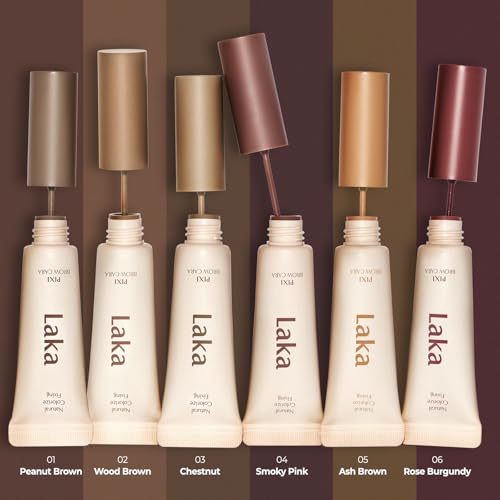 Laka Pixi Eyebrow Mascara 8g - 01 Peanut Brown, Clump-Free Brow Gel