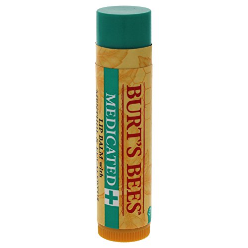 Burt's Bees Medicated Moisturizing Lip Balm with Menthol, 0.15 oz (3 Pack)
