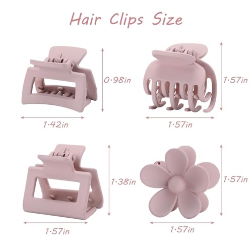 Interestse 16Pcs Macaroon Color Small Claw Hair Clips for Thin & Thick Hair