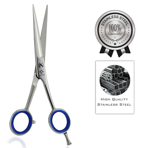 GLORY 6.5" Professional Hair Cutting Scissors - Ergonomic Barber Shears