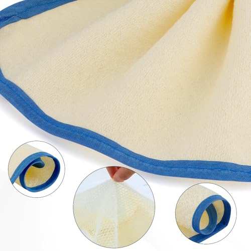 10-Piece Exfoliating Washcloth Set, Dual-Sided Cotton & Nylon Body Scrubber