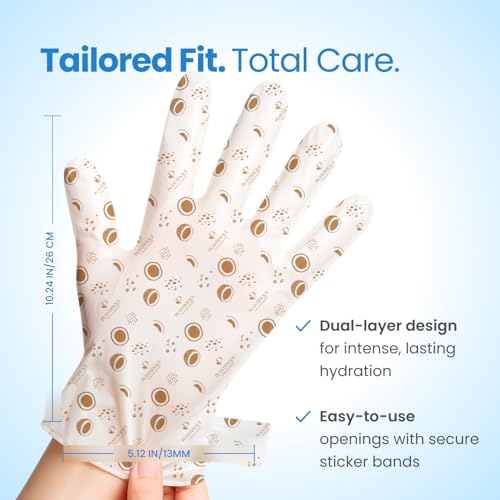 Korean Hand Mask Gloves - Moisturizing 4 Pairs for Dry Skin
