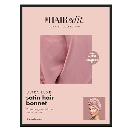 The Hair Edit Ultra Luxe Satin Sleep Bonnet for Overnight Hair Protection – Adjustable Fit