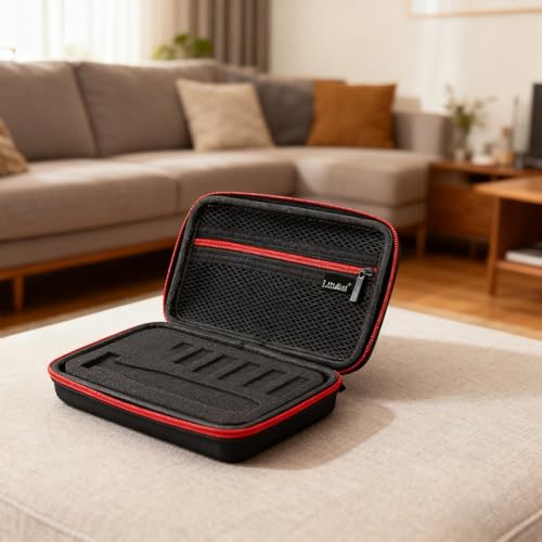 LinMei Travel Shaver Case for QP2724/90, QP2834/70 & More – Red+Black Hard Carrying Case