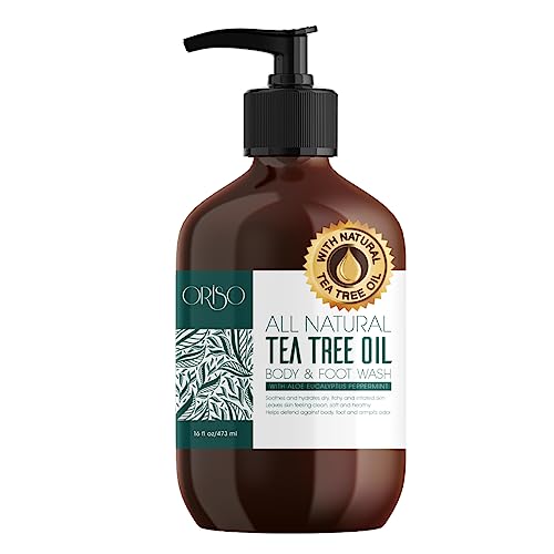 Tea Tree Oil Body Wash - Moisturizing Aloe for Acne & Itchy Skin - 16oz