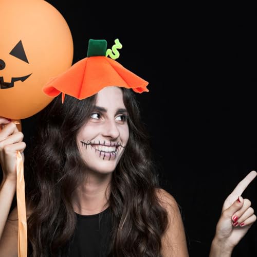 Beavorty Halloween Pumpkin Headband - 2Pcs Party Hair Bands
