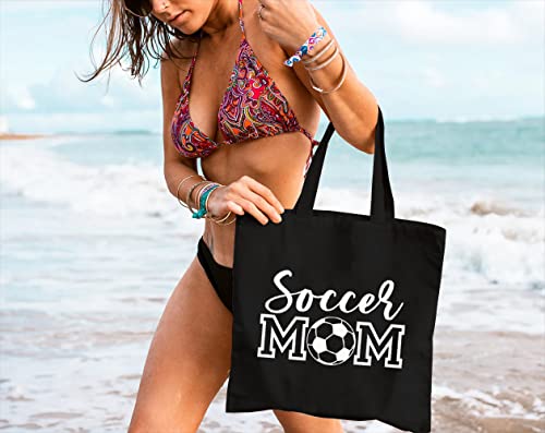 Soccer Mom Canvas Tote Bag - Reusable Grocery Shopping Bag