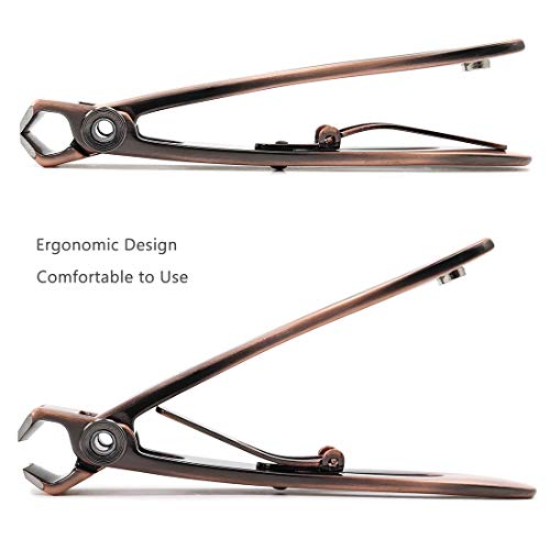 Bronze Toenail Clippers for Thick Nails - Ultra Wide Jaw Opening