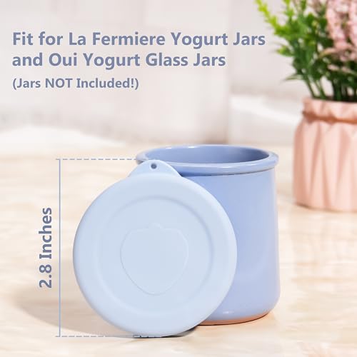 Silicone Yogurt Jar Lids - 8 Pack Reusable & Airtight Covers