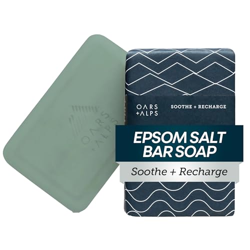Men's Exfoliating & Moisturizing Bar Soap with Epsom Salt - Post Workout Cleanse