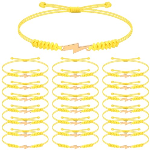 Ecation Adjustable Lightning Party Favor Bracelets - Bulk Gifts