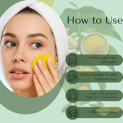 FAJERU Turmeric Kojic Acid Exfoliating Cleansing Pads – 50 Count